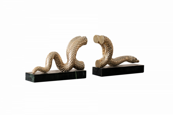 Держатели для книг Snake Gold Bookend Set | Библиотека и рабочий стол